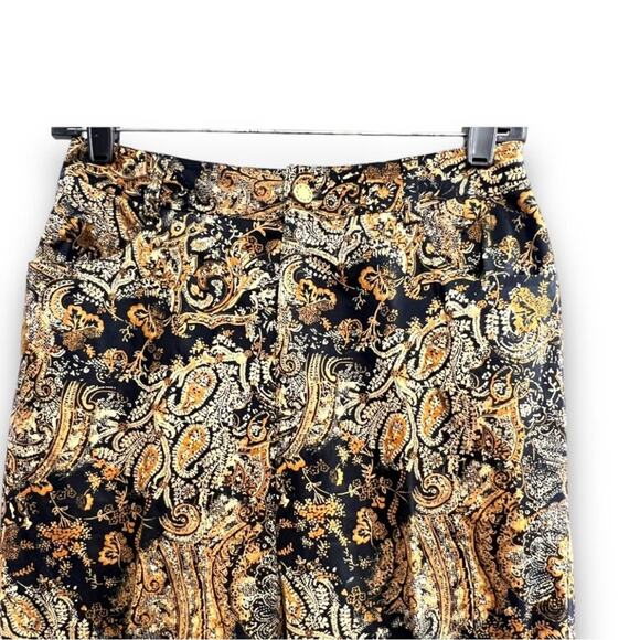 DANA BUCHMAN Gold and black paisley high waisted pants NWT SZ 6 - Picture 5 of 15